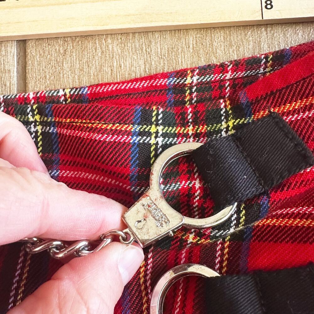 Tripp NYC Plaid Mini Skirt Large Tulle Layered Punk Goth Emo Y2K 90s School Girl - Picture 11 of 11